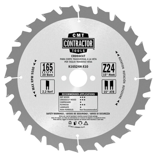 ΔΙΣΚΟΙ CMT ΞΥΛΟΥ ΦΟΡΗΤΩΝ ΕΡΓΑΛΕΙΩΝ DIY SERIES K Contractor® - Contractor circular saw blade