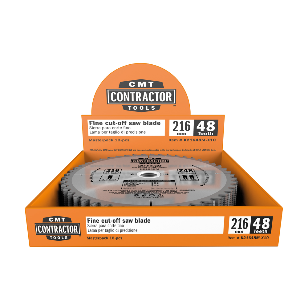 ΔΙΣΚΟΙ CMT ΞΥΛΟΥ ΣΥΣΚΕΥΑΣΙΑ 10ΤΕΜ SERIES K Contractor® – Contractor circular saw blade in Masterpack K21648M_confezione
